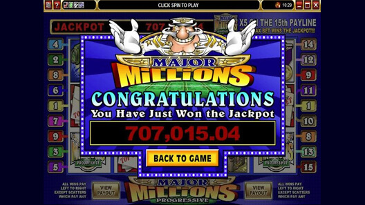 Major Millions casino en vivo