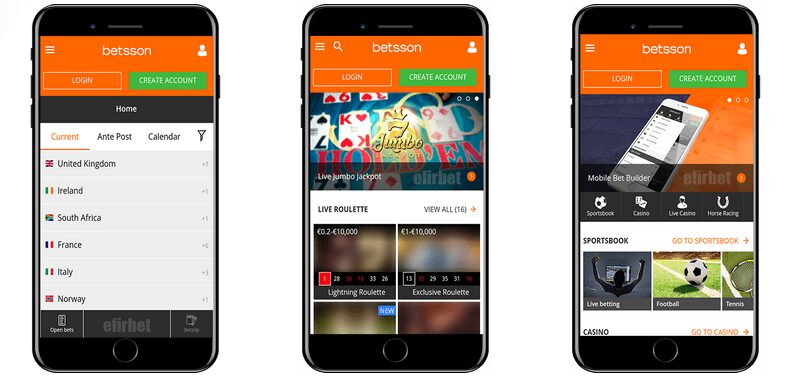 Betsson app Perú