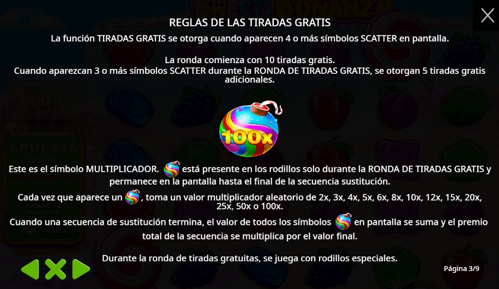 Sweet Bonanza Tabla 2