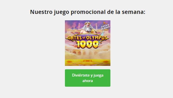 Nuestro juego promocional de la semana