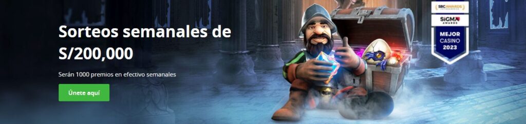 Sorteos semanales de S 200,000