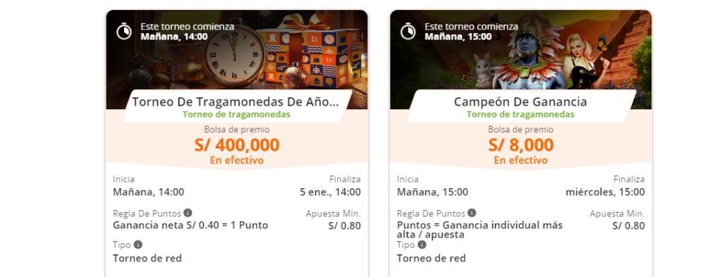 Torneos disponibles