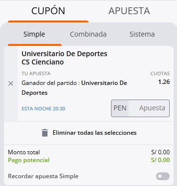 Define tu apuesta