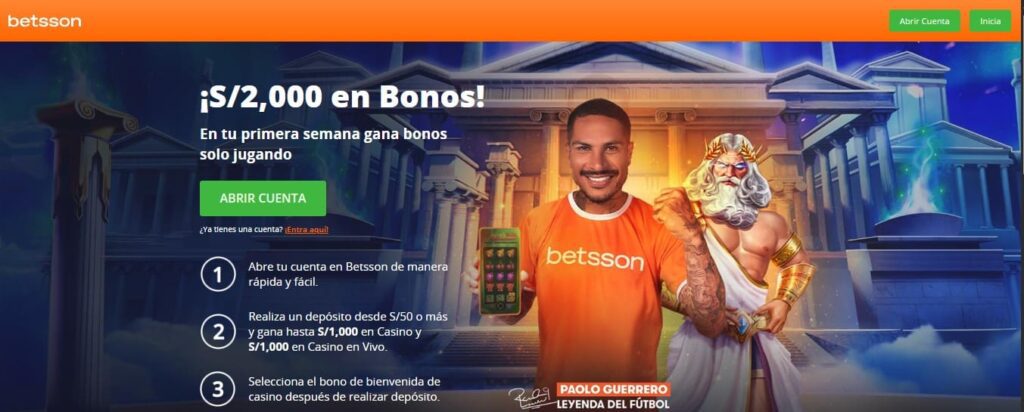 Betsson casino - Bono de bienvenida