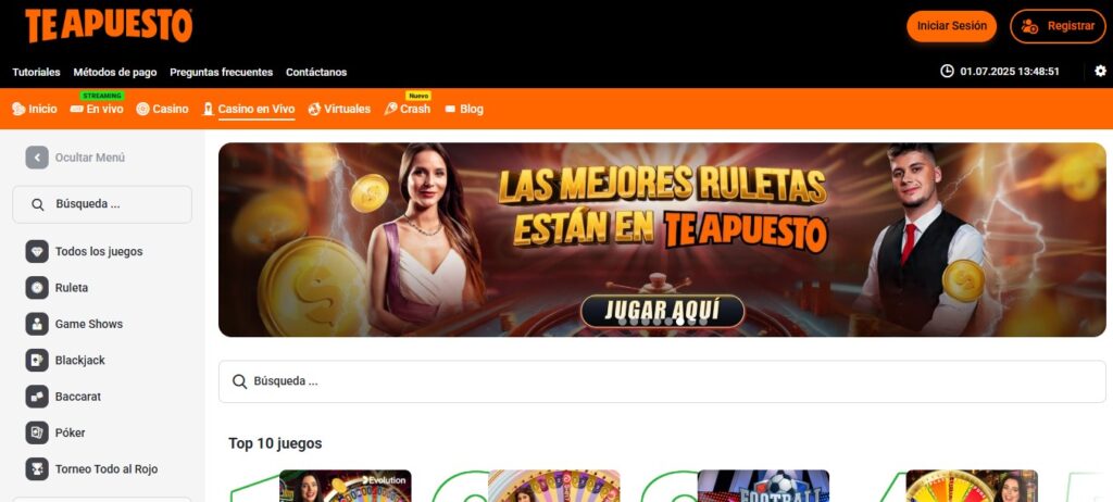 Casino en vivo Te Apuesto
