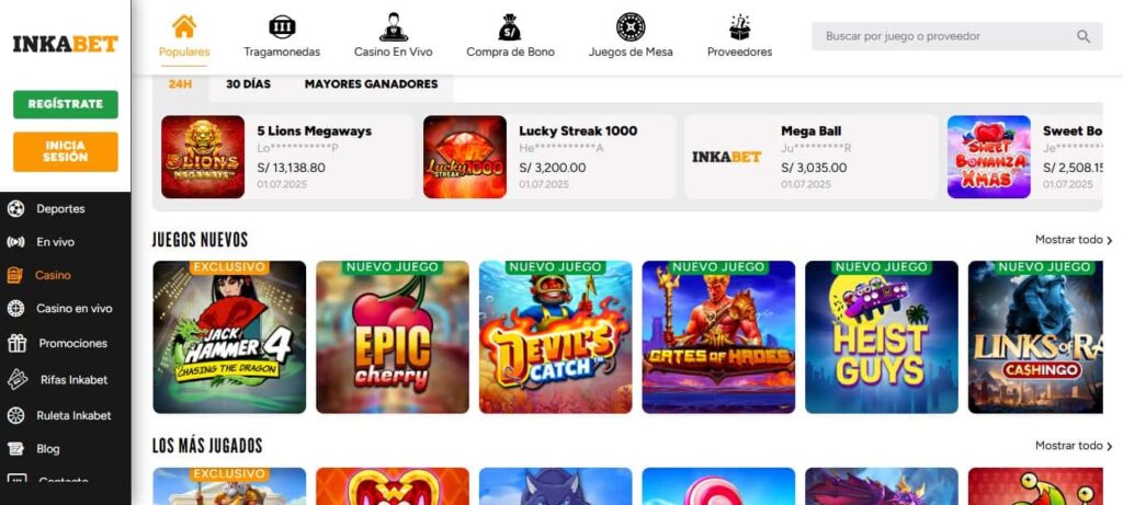 Catálogo Inkabet