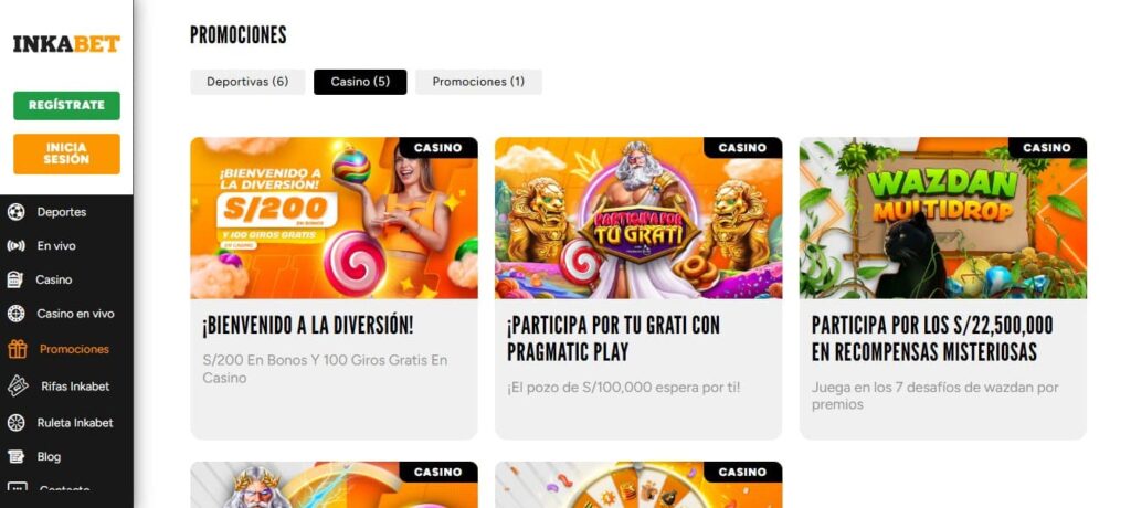 Inkabet - Bonos y Promociones