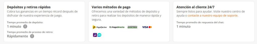 Varios métodos de pago